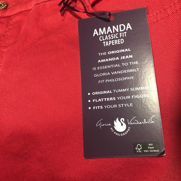 Gloria Vanderbilt 18 Short Womens Amanda Classic High Rise Tapered Jean - Picture 5 of 8